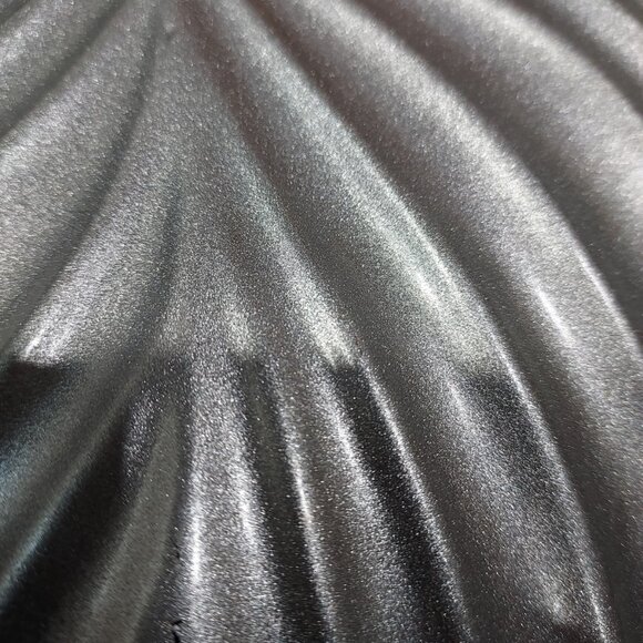 Bowl Akcam Gold Leaf Turkish Glass Holiday 13" x 12" x 3" Clear Silver Back - Picture 12 of 13